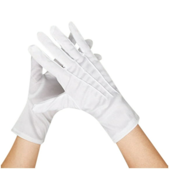 Sports Safety Oversized Stretch White Cotton Sweat-Proof Breathable Elastic White Gloves