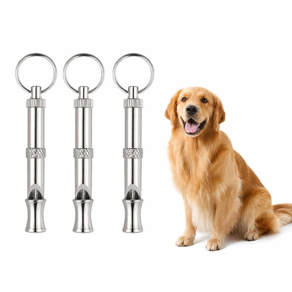3 Pack Dog Whistle for Training to Stop Barking, Adjustable Frequency Ultrasonic Sound Whistle for Recall Sit Down, Silent Bark Control Tool