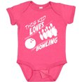 thumbnail image 3 of Inktastic This Kid Loves Bowling Boys or Girls Baby Bodysuit, 3 of 5