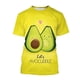 thumbnail image 2 of Camiseta de verano con estampado 3D de aguacate y fruta Vitellaria Paradoxa CFGaertn. Camisetas gráficas para hombre, camisetas divertidas de moda, ropa, 2 of 4