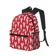 thumbnail image 2 of Haiem Cartoon Lobster Lightweight Backpack for School, Classic Basic Water Resistant Casual Daypack for Travel with Bottle Side Pockets, 2 of 8