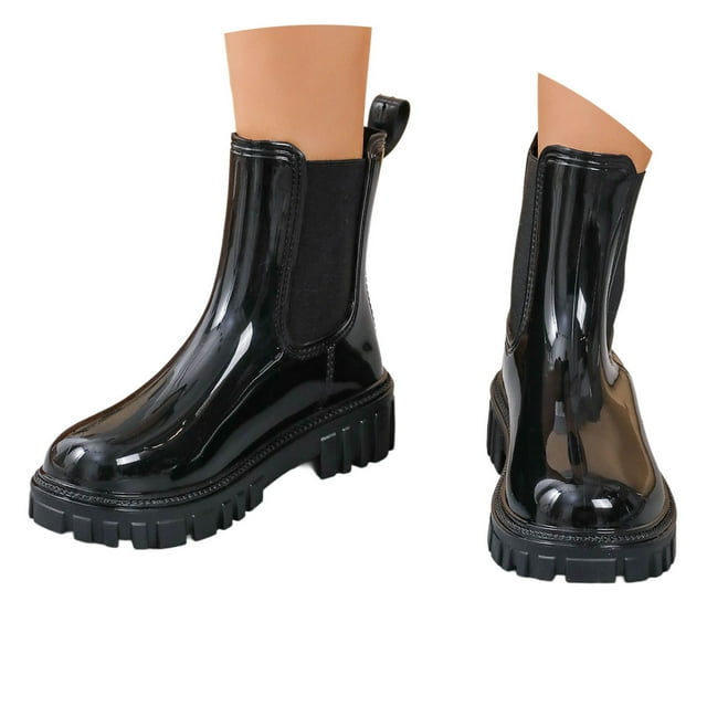 QHFBli Bottines pour Femmes Bottines pour Femmes pour le Jardin Chaussures de Travail avec Semelle Antidérapante Design Doublé Confortable pour Activités de Plein Air et