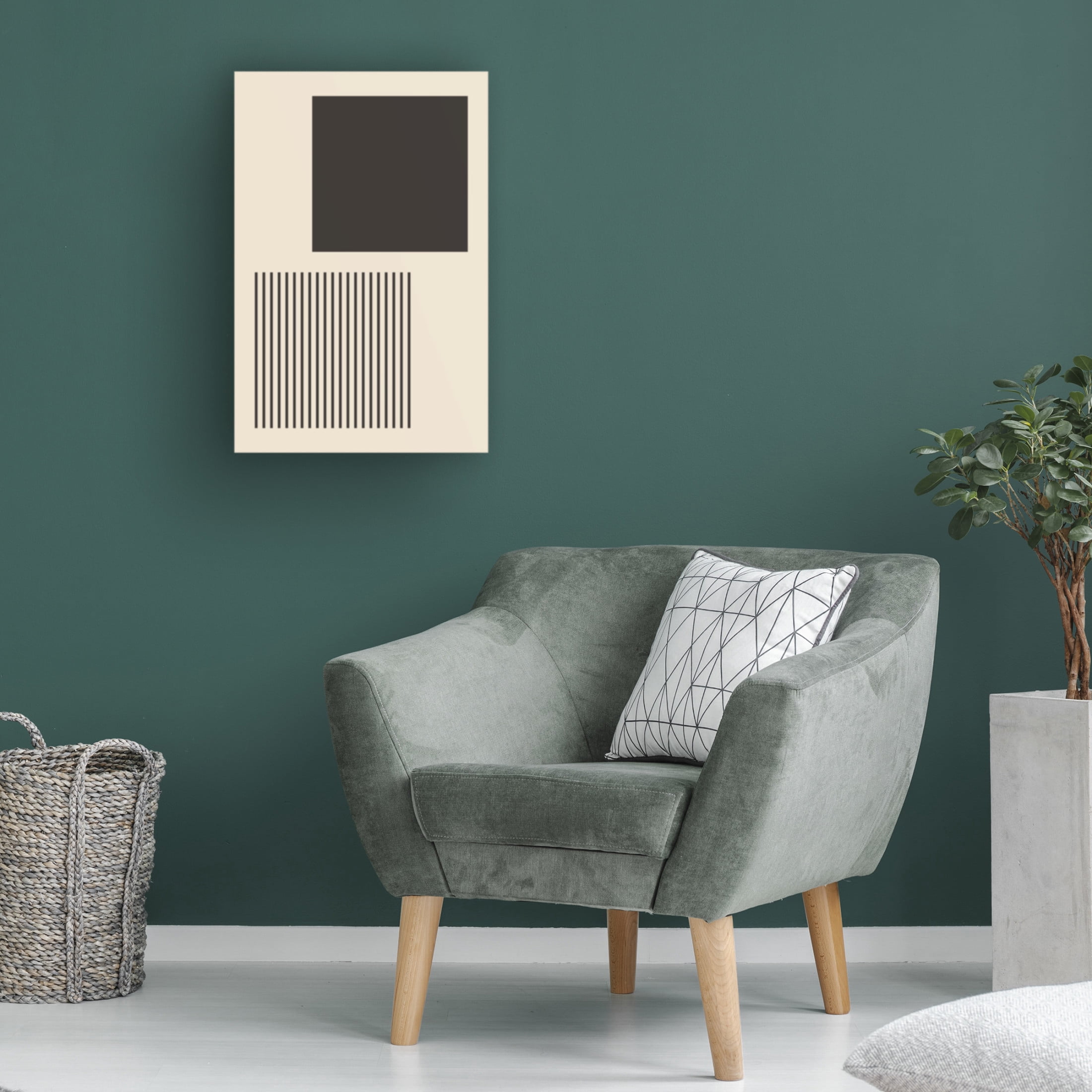 Trademark Fine Art jay stanley Geometric Squares 1 Canvas Wall Art