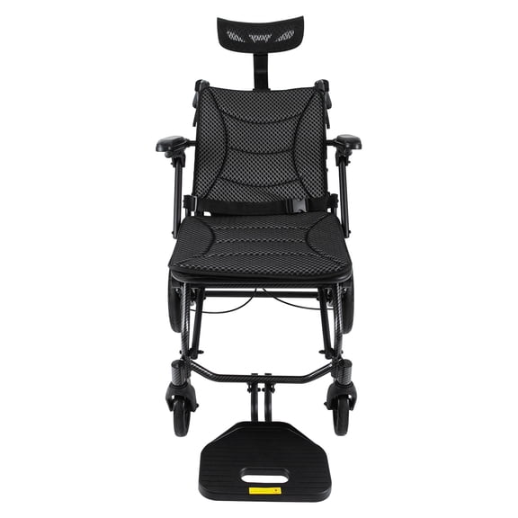 TFCFL All Terrain Reclining Wheelchair for Seniors Folding Transport Wheelchair Adjustable Removable Headrest Load Capacity 130kg/286.6lbs