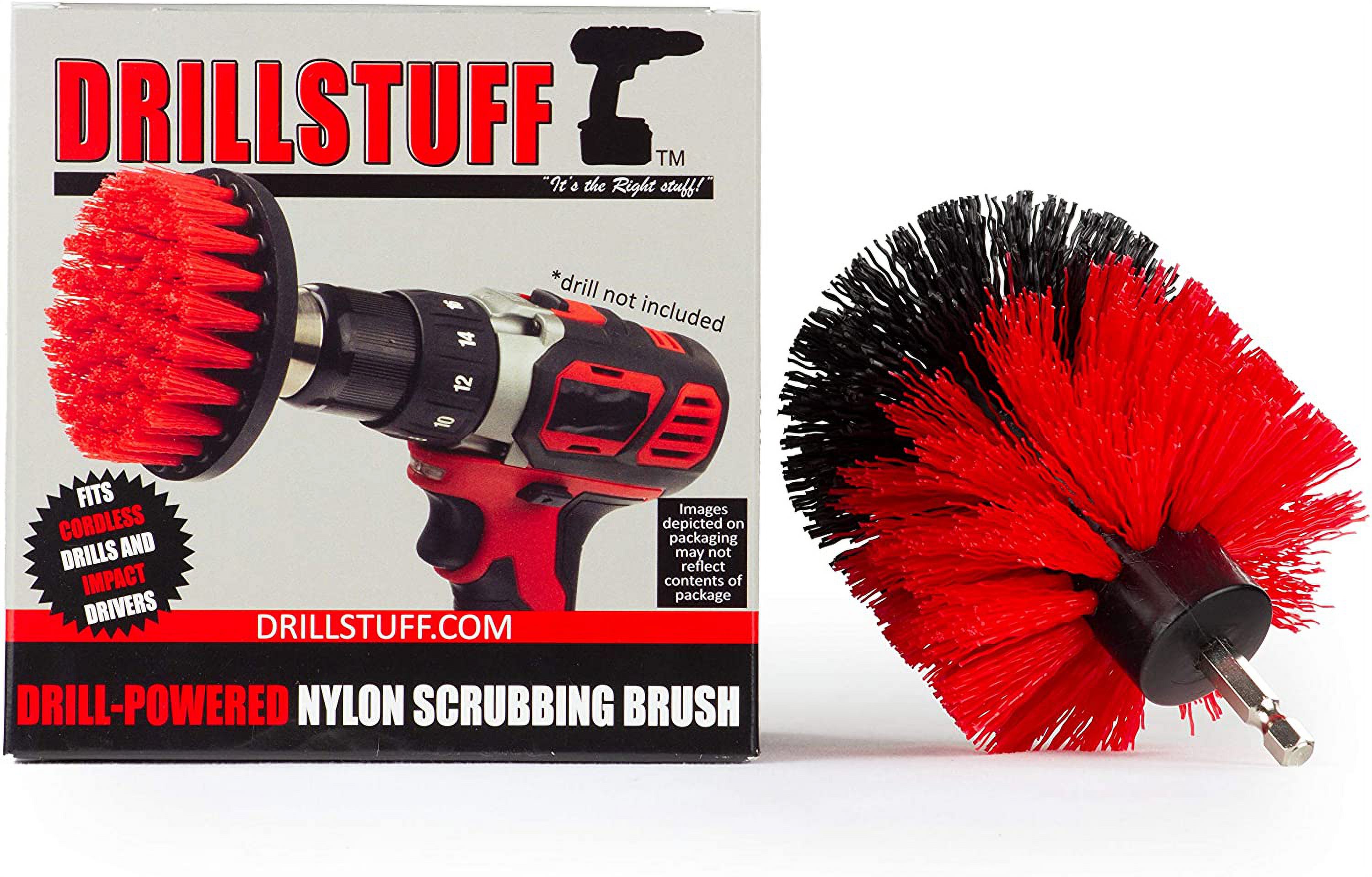 Outdoor - Cleaning Supplies - Drill Brush - Garden - Patio - Deck - Bird Bath - Garden Statues - Gnome - Scrub Brush - Stone - Concrete - Fountain - Headstones - Granite Cleaner - Mold Remover