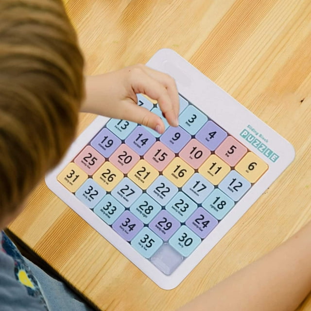 Sliding Puzzle Toy Educational Brain Teaser Game For Kids Ages 5 And Up Learning Activity With Colorful Indoor Outdoor Idea Building for Kids Ages 4-8 Building for Kids Ages 3-5 Alphabet Board Games