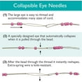 thumbnail image 5 of Basic Elements Collapsible Eye Needles – 2.5 Inch Long – Flexible Twisted Wire – Large Eye, Easy to Thread – 4 Medium Needles, 5 of 5