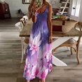 thumbnail image 3 of Ink Pink Flowers Sleeveless Dress Evening Dresses Luxury Dresses Summer Dress Women 2025 Women's Summer Long Dress, 3 of 5