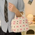 thumbnail image 6 of Weebloom Bow School Backpack With Lunch Box Pencil Case For Kids Girls Cute 3Pcs School Bags Set Lightweight Floral Backpack Daypack College Large Bookbag Elementary Middle School White, 6 of 7