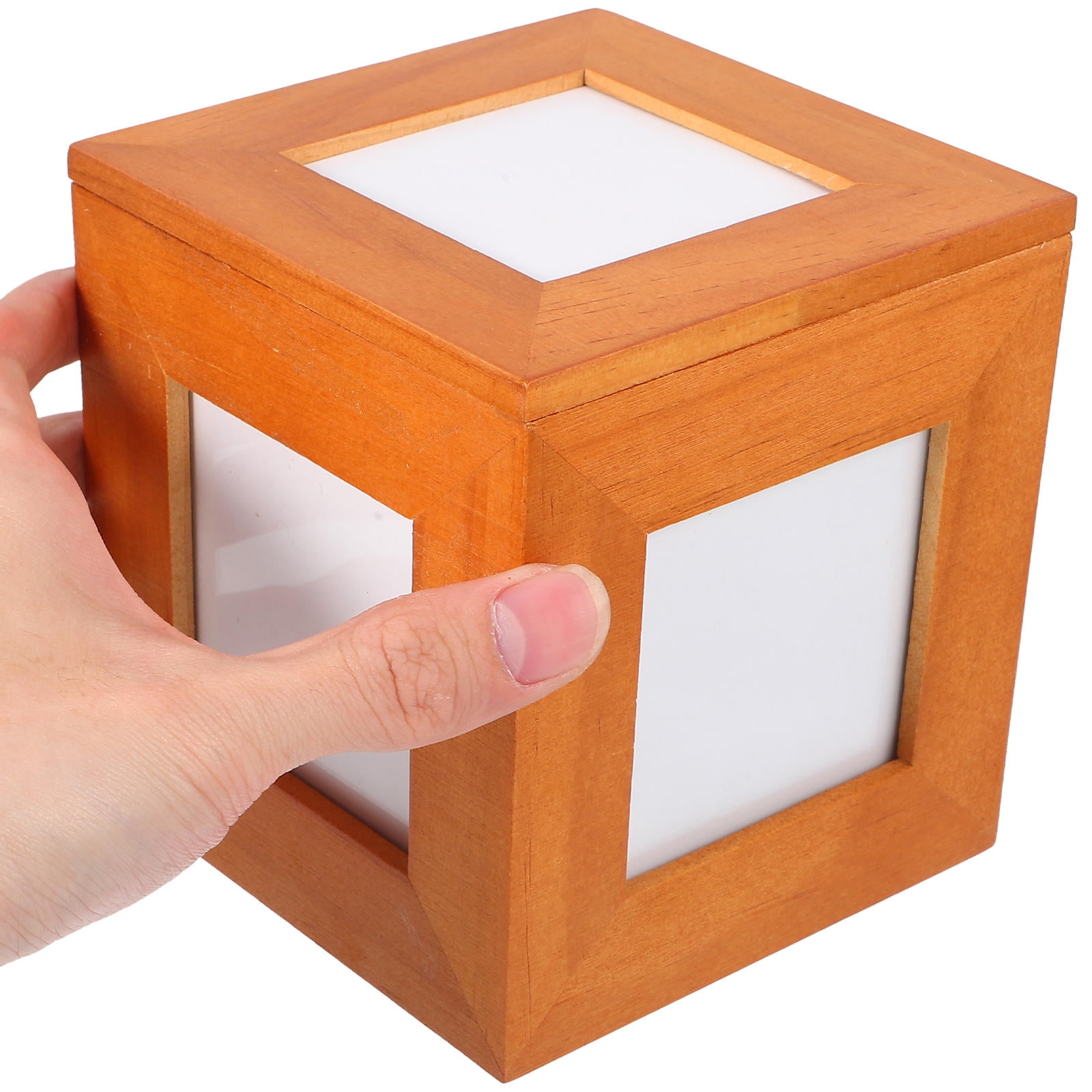 GOOHOCHY Photo Cube Photo Keepsake Box Picture Frame Photo Box for Centerpieces