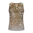 thumbnail image 5 of ICHUANYI Clearance Womens Tank Summer Printed Buttons Sleeveless V-Neck Casual Blouse Button Tunic Tops(Khaki, XL) ICHUANYI WER2023080807611, 5 of 5