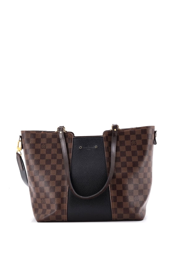Pre-Owned Jersey Handbag Damier with Leather By Rebag