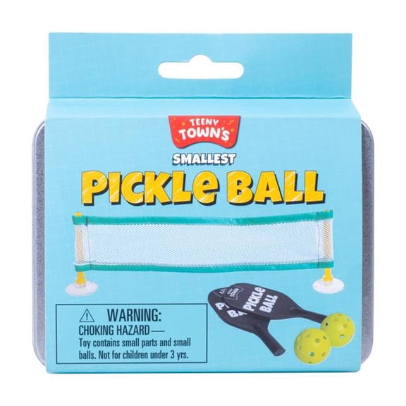 Fizz 9105538 Teeny Town Pickle Ball Game Toy, Multi Color - Pack of 6