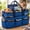 Blue, variant on LAVFOX Craft Organizer Tote Bag, Portable Art Storage Caddy with Multiple Pockets, Purple