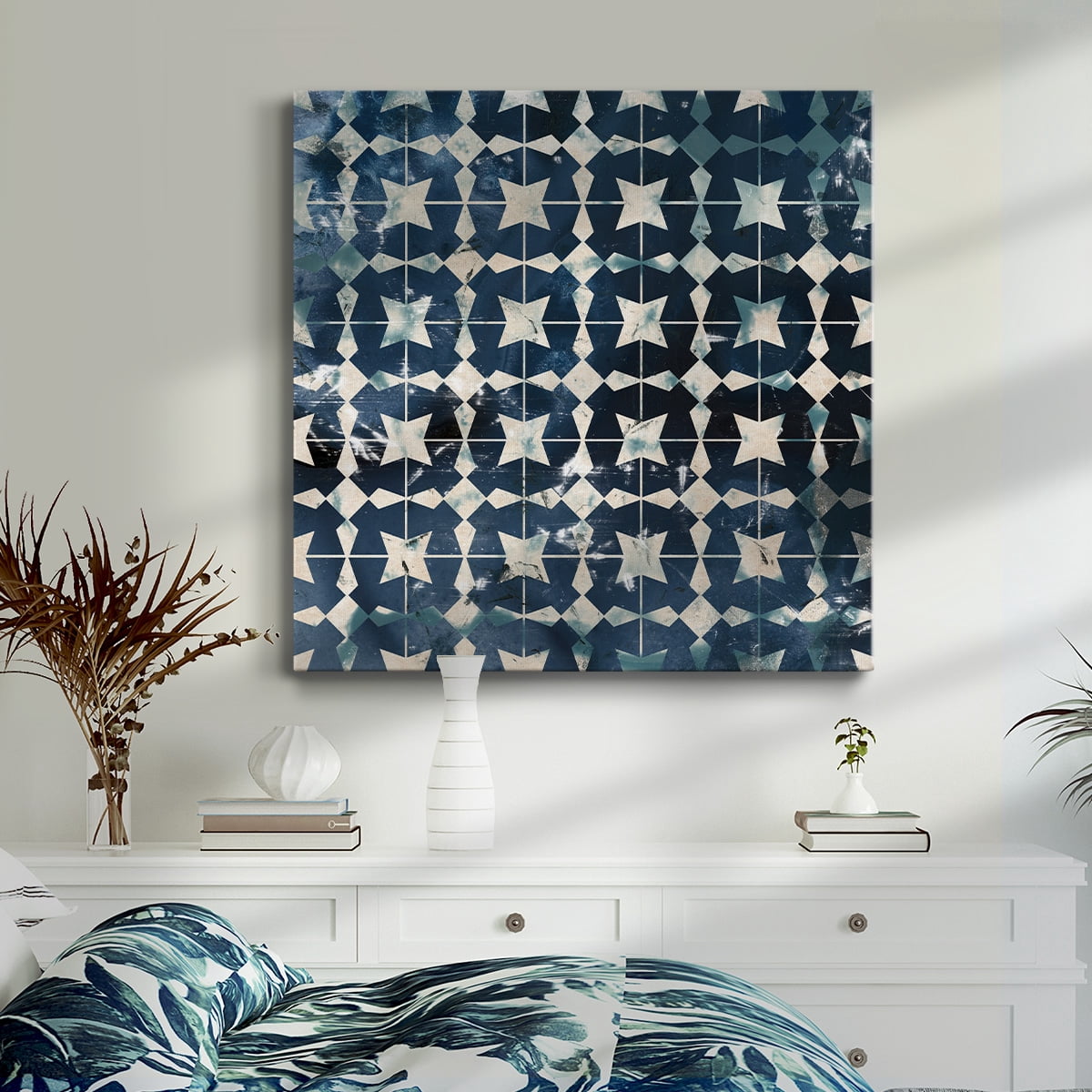 Wexford Home Tile-Dye I-Premium Gallery Wrapped Canvas, 10" x 10" - Ready to Hang