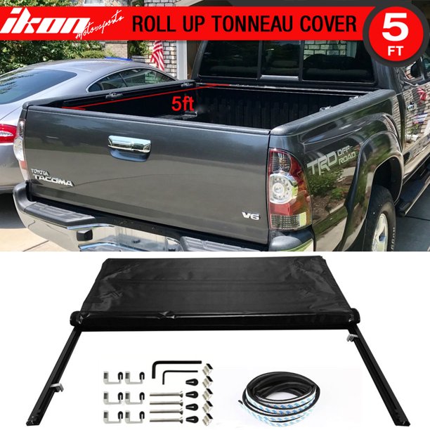 Compatible With 05 15 Tacoma Double Cab With 60in Bed Lock Soft Roll Up Tonneau Cover Walmart Com Walmart Com