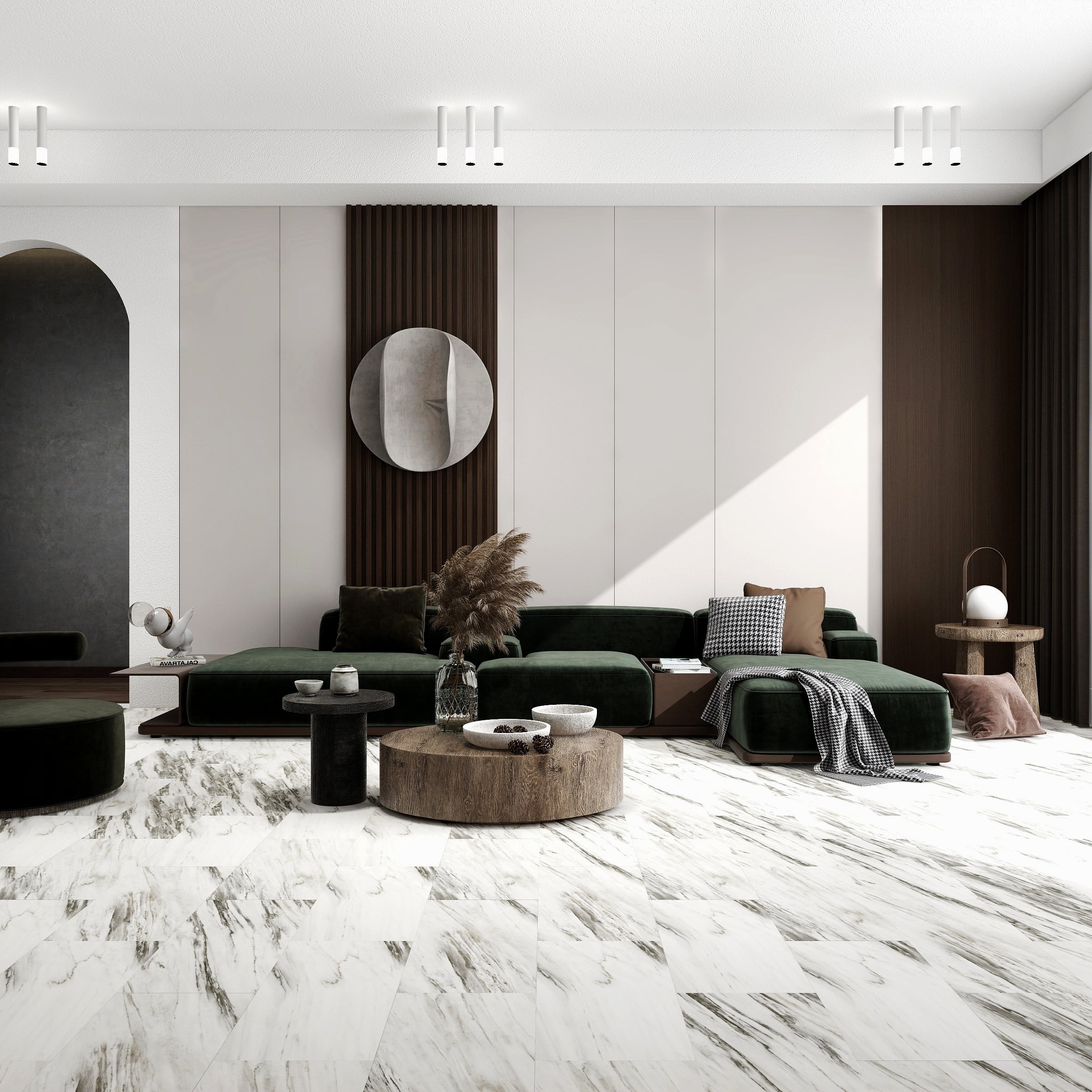 Dekorman Origin Ragosa Milk 5mm/12 mil x 12 in. W x 24 in. L Waterproof Click Lock Vinyl Tile Flooring (19.62 sq. sf/case)