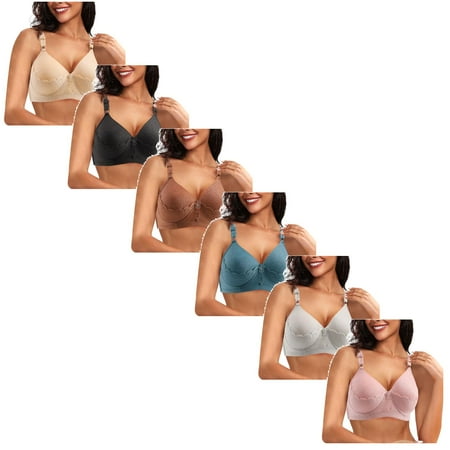 LUOGENLI Women Bras Comfortable Women Thin Cup Middle and Elderly Comfortable Underwear Bra without Underwire Bra Women Bralette Pack Women Bras Padded 38