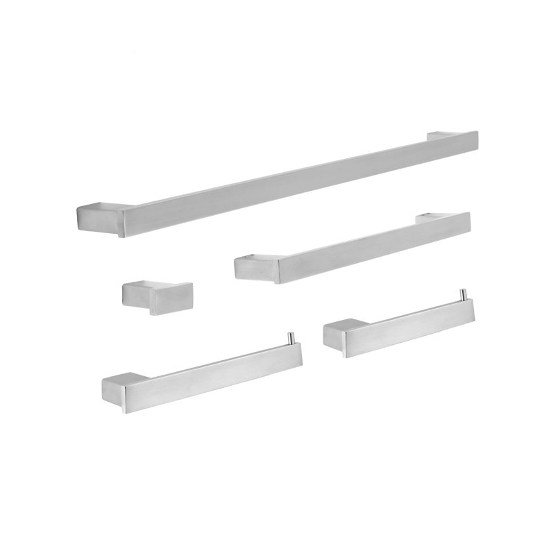 BOANN 5-Piece Sweden Brushed Nickel Decorative Bathroom Hardware Set BOANN 5-Piece Sweden Brushed Nickel Decorative Bathroom Hardware Set