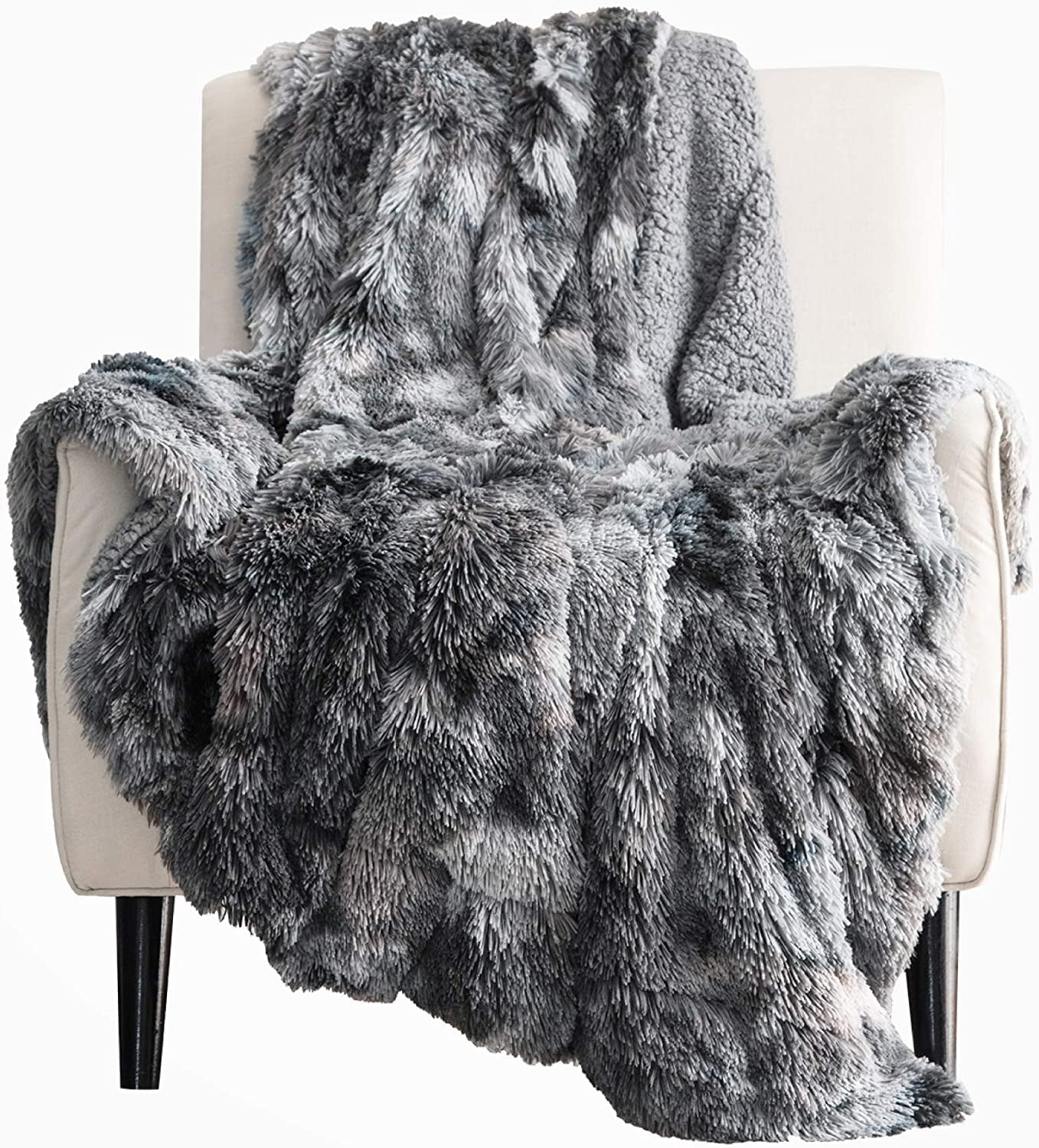 Plain Shaggy Chic Fur Blanket Leopard Print Throw Sofa Bed Soft Warm Cover Furry