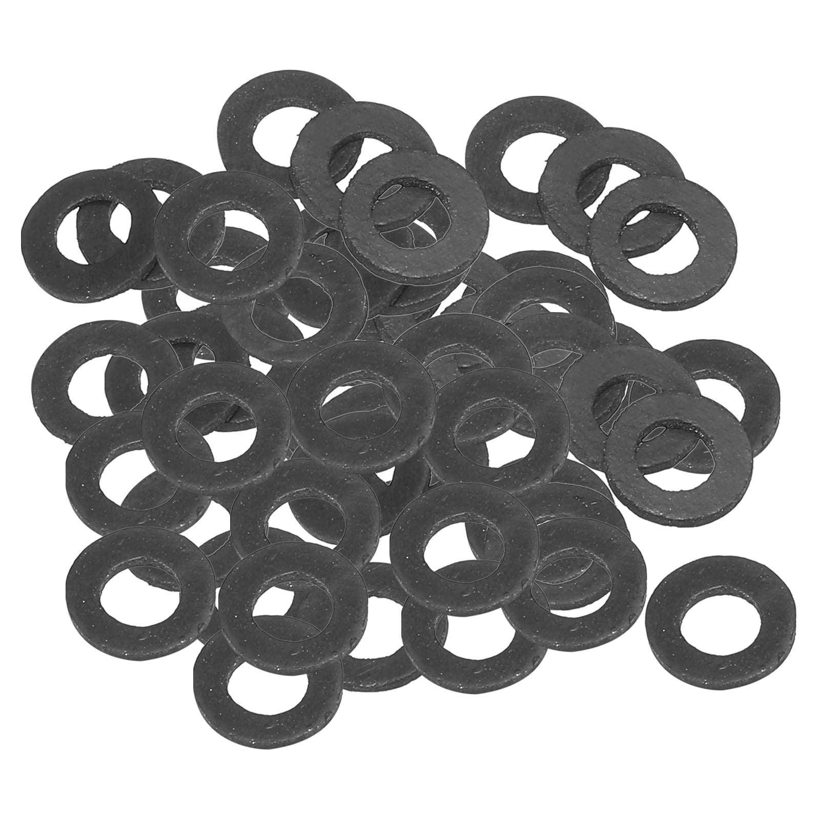 Uxcell 80Pcs M5 Rubber Flat Washer 5mm ID 11mm OD 1mm Thick Sealing Spacer Black