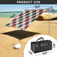 thumbnail image 4 of Portable Beach Tent Sun Shelter With Ground Pegs Water And Wind Resistant Sun Shade Canopy Angle Adjustable Traditional Tartan Plaid, 4 of 7