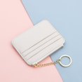 thumbnail image 4 of Simple Trendy PU Leather Solid Color Multifunctional Classic Elegant Korean Card Holder Women Coin Purse Money Bag Purse Wallets COFFEE, 4 of 8