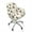 Rooster Chicken Flower, variant on Whosucclay Sunflower Bee Print Curved Back Chair Slipcover, Removable Stretch Dining Chair Cover, Soft Kitchen Chair Cover, Modern Arc Shaped Armrest Counter Height Bar Stools Covers