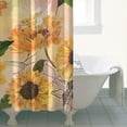 thumbnail image 5 of Sunflower Floral Wildflower Shower Curtain 36x72 Inches for Bathroom, Boho Bee and Butterfly Print, Quick-Dry Yellow Polyester with Hooks, Country Rustic Farmhouse Summer Decor, 5 of 5
