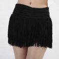 thumbnail image 2 of Whitewed Ladies Latin Fringe Ballroom Dance Performance Skirts for Sale Black, 2 of 3