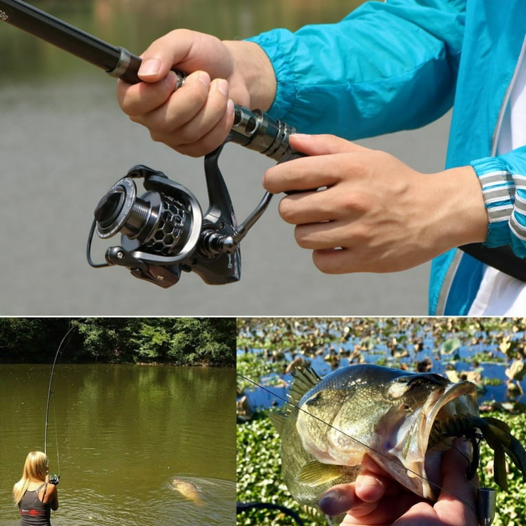 Sougayilang Telescopic Fishing Rod and Reel Combo Spinning Pole - Spinning Reels for Travel Fishing, Size: 2.4m and XY3000