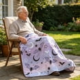 thumbnail image 5 of Nkmbld Halloween Fleece Throw Blanket, Cozy Microfiber Holiday Blanket for Chair Sofa Bed Camping, Fuzzy Fluffy Soft Nap Blanket Gifts for Women, 5 of 9