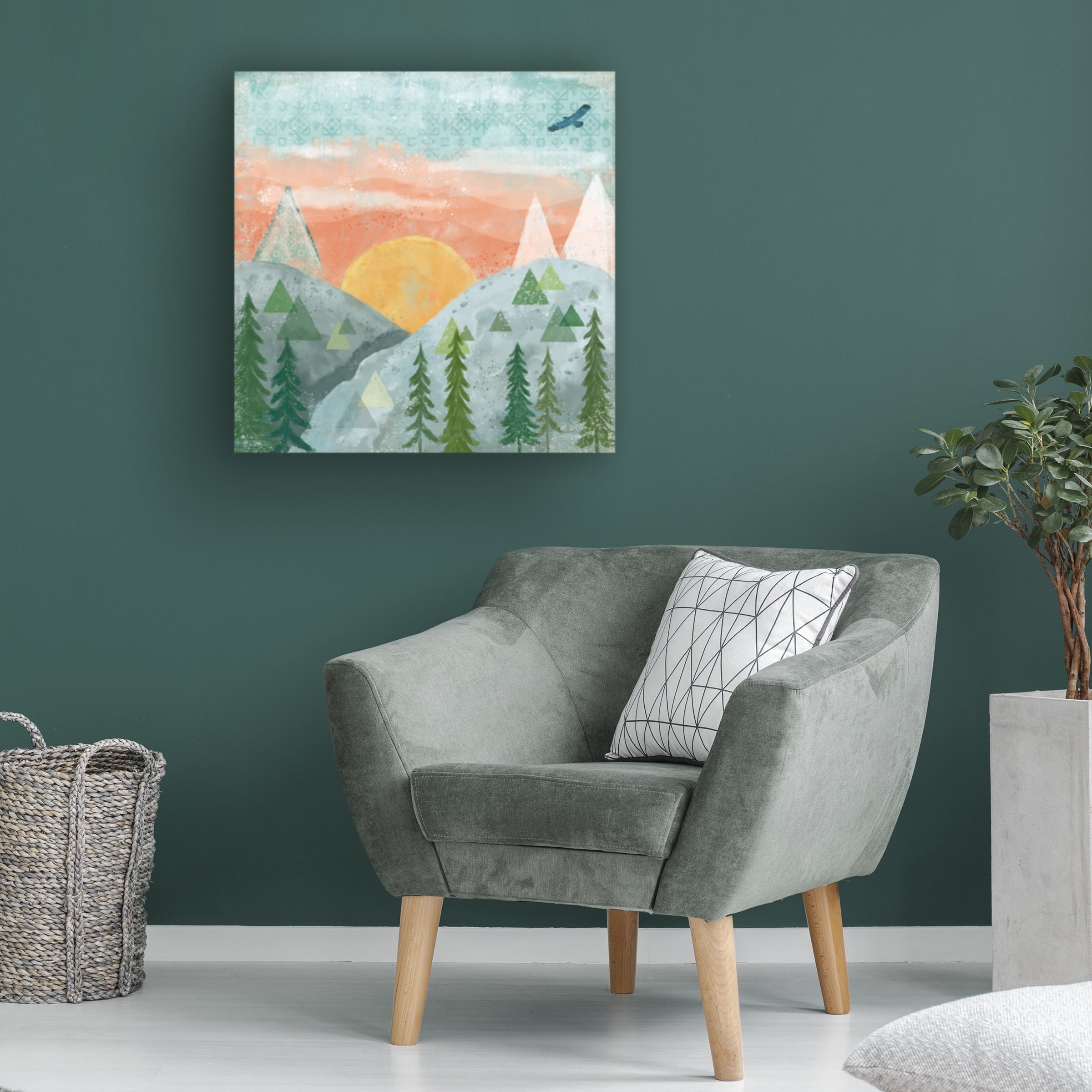 Veronique Charron 'Woodland Forest VI No Words' Canvas Art