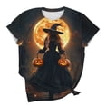 thumbnail image 6 of XUNKUSGA Womens Halloween Printed T Shirts Casual Loose Crewneck Short Sleeve Tops for Women Trendy Halloween Graphic Tee for Women S, 6 of 6