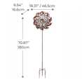thumbnail image 6 of Teamson Home Outdoor Kinetic Windmill Sculpture with Solar-Powered LED Light, Copper, 6 of 10
