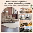 thumbnail image 4 of Ktaxon Convertible Sectional Sofa, L Shaped Couch with Storage Ottoman, Corduroy 3-Seater Couch for Small Space Living Room Khaki, 4 of 8
