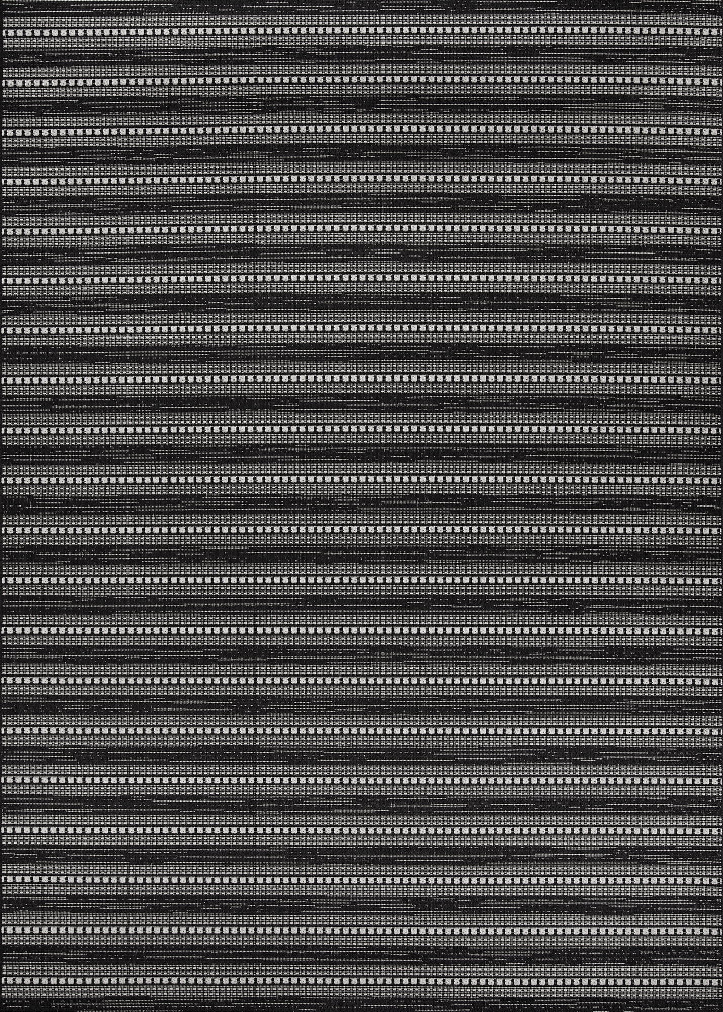 Couristan Afuera Beachcomber 2' x 11' Onyx Striped Nautical Outdoor Rug