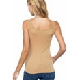 thumbnail image 2 of ShezPretty Women's Cami Tank Top Stylish V- Neck Lace Rib Knit (Large, Pecan), 2 of 6