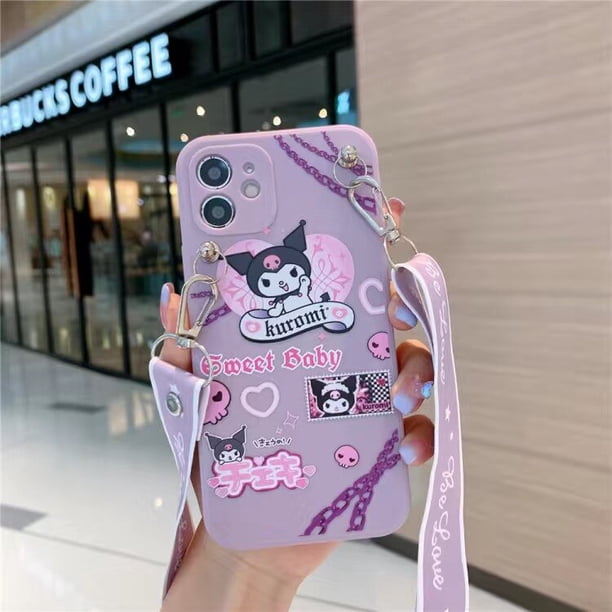 Sanrio Kuromi-fundas de teléfono con dibujos animados en 3D para iPhone 14, 13, 12, 11 Pro Max, Mini, XR, XS MAX, 8, X, 7, funda de silicona suave anticaída, Y2k, niñas Fivean unisex
