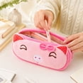 thumbnail image 4 of Cute Cartoon Plush Animal Pencil Pouch, Large Capacity Zipper Stationery Storage Bag For Students, Classroom & Daily Supplies (rabbit), 4 of 5