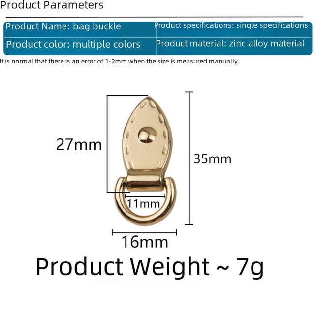 Accesorios de hardware para colgar bolsos, anilla lateral para cinturón de bolso con anilla y tornillo de cabeza Shang, hebilla de cadena para bolso, remache