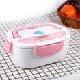 thumbnail image 3 of Food Heating Box, 1.5L Portable Electric Food Heating Warmer Lunch Bento Box Home Office School Use Hot 110‑220V,Stainless Steel Lunch Box, 3 of 4