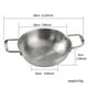 Round With Handles Cooking Dining Paella Pan Stainless Steel Scald Cookware – image 3 sur 7