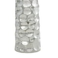 thumbnail image 5 of DecMode 39" Geometric Bubble Silver Ceramic Vase with Concaved Circles, 5 of 9