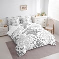 thumbnail image 3 of Feelyou Retro Damask Floral Bedding Comforter Set 7pcs, Mandala Bohemian King Bedding Sets, Hippie Western Style Reversible Bed Sheets, Breathable Home Decor, 3 of 7