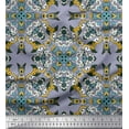 thumbnail image 1 of Soimoi Japan Crepe Satin Fabric Tiles Moroccan Print Fabric by The Yard 42 Inch Wide, 1 of 1