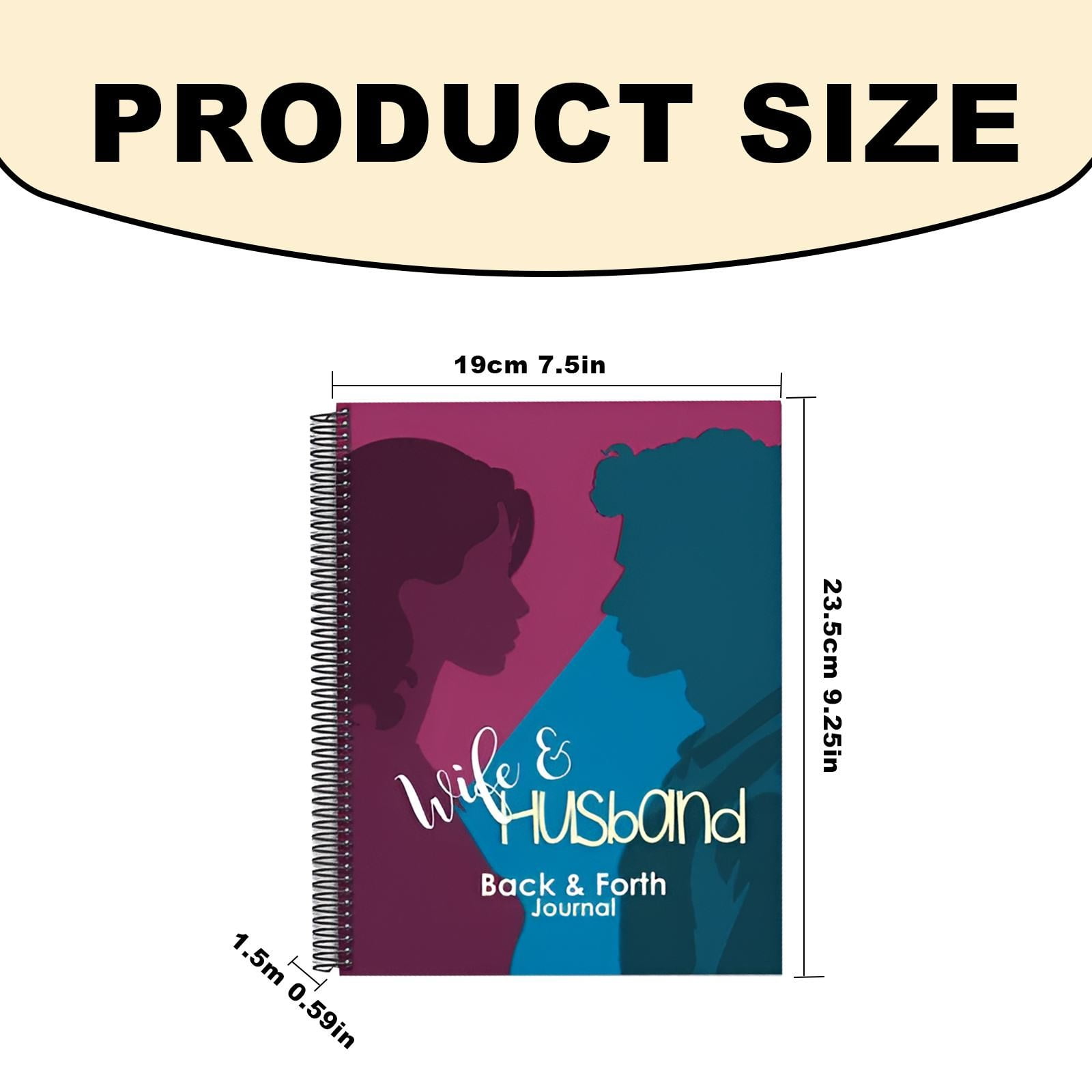 1pc Notebook Wife & Husband Back & forth Love Journal Husband Wife Back & forth Journal Paperback Deepen Trust and Get To Know Each Other Better