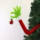 thumbnail image 2 of Adornos navideños de elfo peludo, monstruo verde, adornos navideños de ladrón, brazo de peluche de elfo Grinch para adorno de árbol de Navidad, 2 of 6