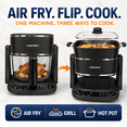 thumbnail image 4 of CHEFSPOT 3-in-1 Glass Air Fryer, Indoor Grill and Hot Pot Cooker, 4.8 Qt, 1300W, 8 Presets, 4 of 9
