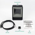 thumbnail image 2 of Handsfree 2D 1D Barcode Scanner,Alacrity QR Omnidirectional Desktop Bar Code Reader Scanner, Capture Barcodes from Mobile Phone Screen, Black, 2 of 7